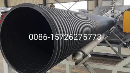 Líneas de máquinas de extrusión de tanques/tubos sin soldadura de bobinado en espiral de plástico de pared perfilada, maquinaria de extrusión de tubos de aguas residuales de HDPE